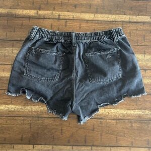 Aerie Black Denim Shorts